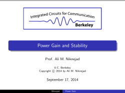 Power Gain and Stability