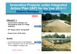 Projects under Integrated Action Plan (IAP) for the Year 2010-11