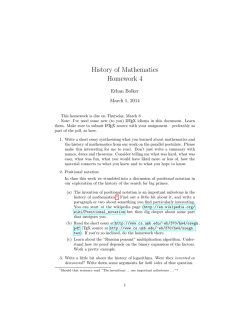 History of Mathematics Homework 4
