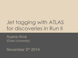 Jet tagging with ATLAS for discoveries in Run II