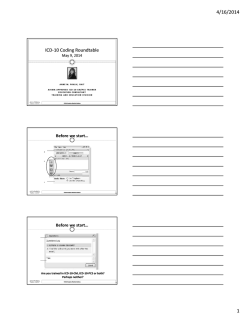 ICD-10 Roundtable PowerPoint