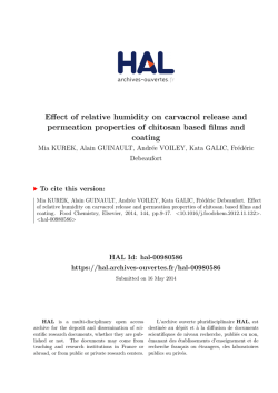 Effect of relative humidity on carvacrol release and permeation
