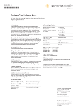 Sartobind® Ion Exchange Sheet