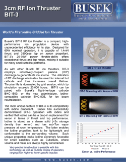 BIT-3 RF Ion Thruster Spec