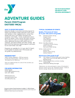 Adventure Guides - Flyer/Calendar 2014-2015