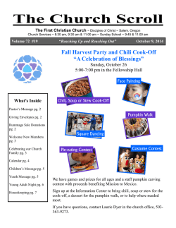 Serving Sunday, October 19