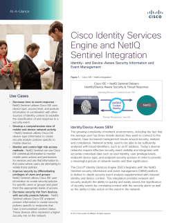 Cisco Identity Services Engine and NetIQ Sentinel
