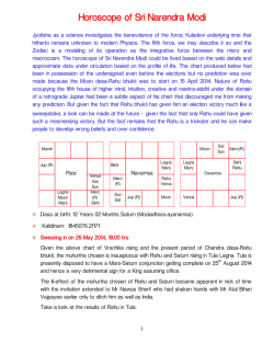 Horoscope of Sri Narendra Modi