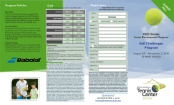 Fall Challenger Program - Rocky Mountain Tennis Center