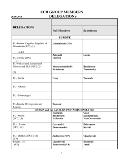 ECR GROUP MEMBERS DELEGATIONS