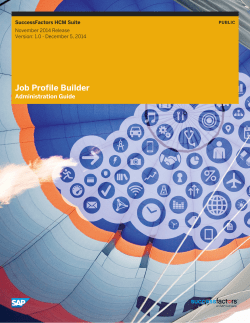 Job Profile Builder