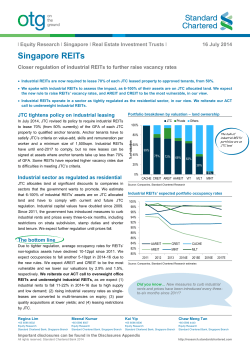 Singapore REITs - Research
