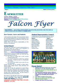 21st February 2014 - Falcon Primary School Western Australia