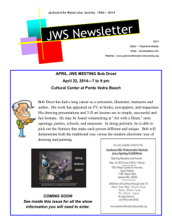 JWS Newsletter 2014 April - Jacksonville Watercolor Society
