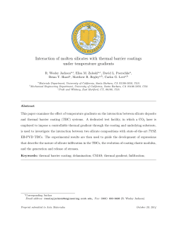 Interaction of molten silicates with thermal barrier coatings under