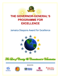 GGPE - Jamaica Diaspora Awards Programme Guidelines