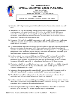 Guide: Students with Disabilities Enrolled in JSC