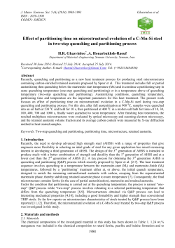 Effect of partitioning time on microstructural evolution of a C-Mn-Si