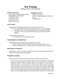Ira Yeung - Kellogg School of Management