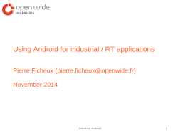 Using Android for industrial / RT applications