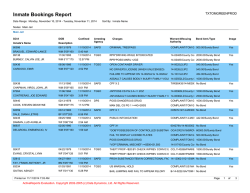 Jail bookings, 11/11