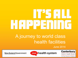 Its all Happening - Update on the Facilities Redevelopment June 2014
