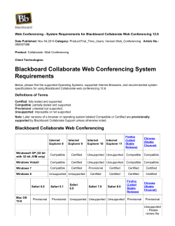 Blackboard System Requirements Nov 4 2014