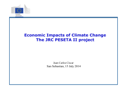 Economic Impacts of Climate Change The JRC PESETA II project