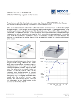 JORDAHL&reg; TECHNICAL INFORMATION JORDAHL&reg; JTA