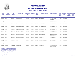 integrated services building division all permits issued between