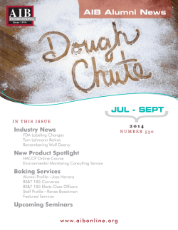 JUL - SEPT - American Institute of Baking