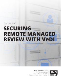 SECURING REMOTE MANAGED REVIEW WITH VeDI