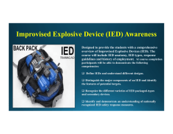 Improvised Explosive Device (IED) Awareness