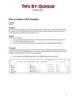 How to Create an IED Template