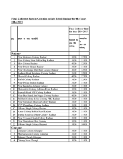 Residential Land Rate for the Year 2014-2015