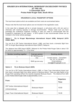 Download Kruger 2014 Local Transport options (pdf)