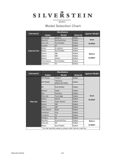Model Selection Chart
