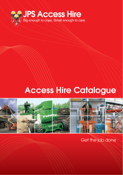 Download PDF - electric scissor lift hire London : JPS Group