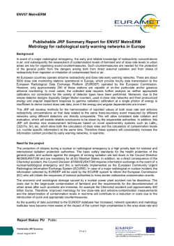 Metrology for radiological early warning networks in