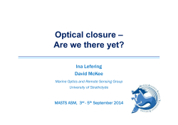 Optical closure – Are we there yet?
