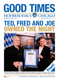 March/April 2014 - Hofbr&auml;uhaus Chicago