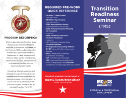 Transition Readiness Seminar Brochure