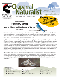 2014 Mar Apr - Pomona Valley Audubon Society