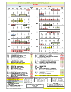 2014-15 Calendar (pdf) - Jefferson Elementary School District
