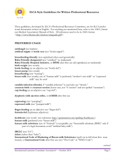 ILCA Style Guidelines for Written Professional Resources