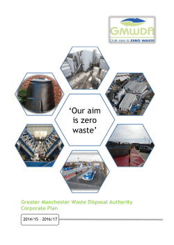 Corporate Plan - Greater Manchester Waste Disposal Authority