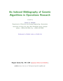 An Indexed Bibliography of Genetic Algorithms in Operations