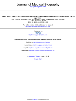 Journal of Medical Biography