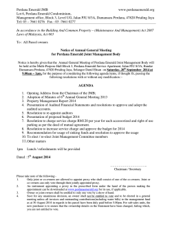 PEM 7th AGM JMB notice and Proxy forms
