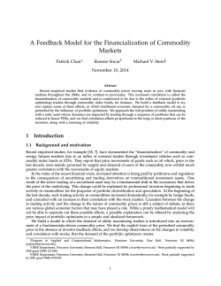 A Feedback Model for the Financialization of Commodity Markets
